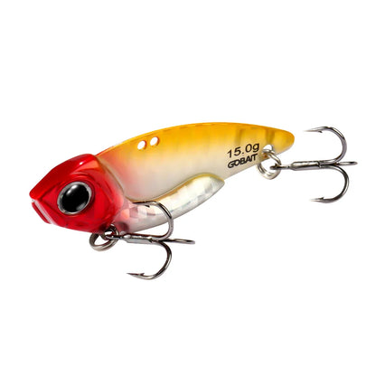 VIB Lure Metal Jig HardBait 7g 10g 15g Spoon Spinner Laser Painting 3D Eyes Fishing Tackle Strong 3X Hooks Swimbait Pesca Bait