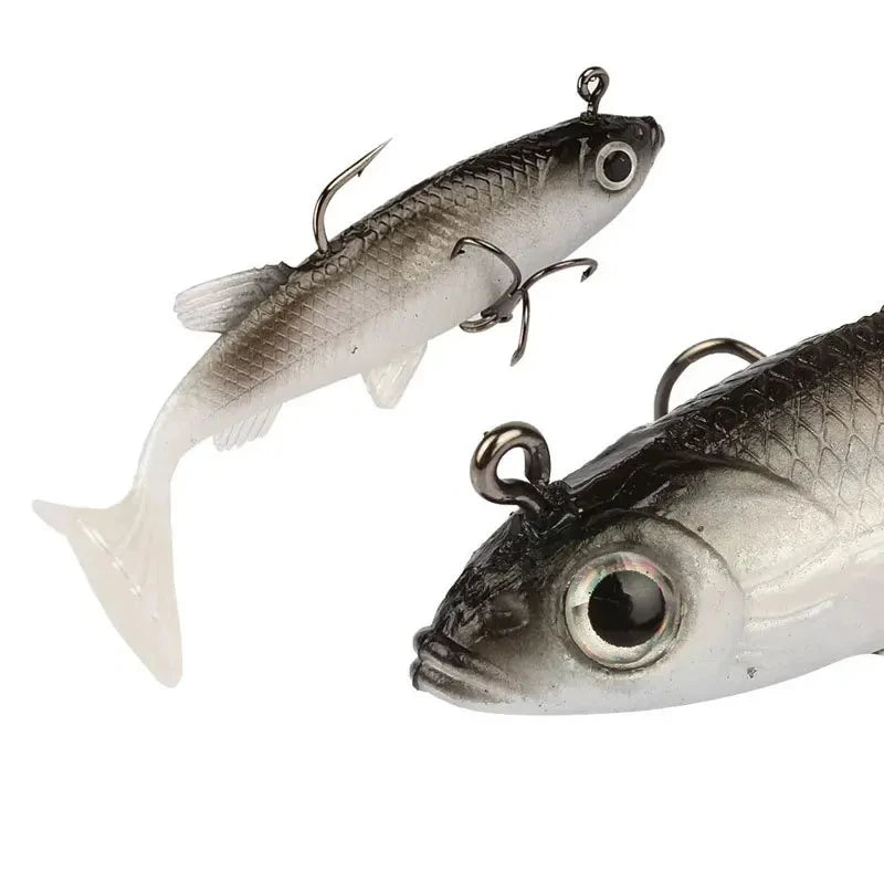 Wobblers Silicone Soft Bait 7.5cm 12g T Tail Swimbait Artificial Rubber Bait Pike for Bass Carp Fishing Lures