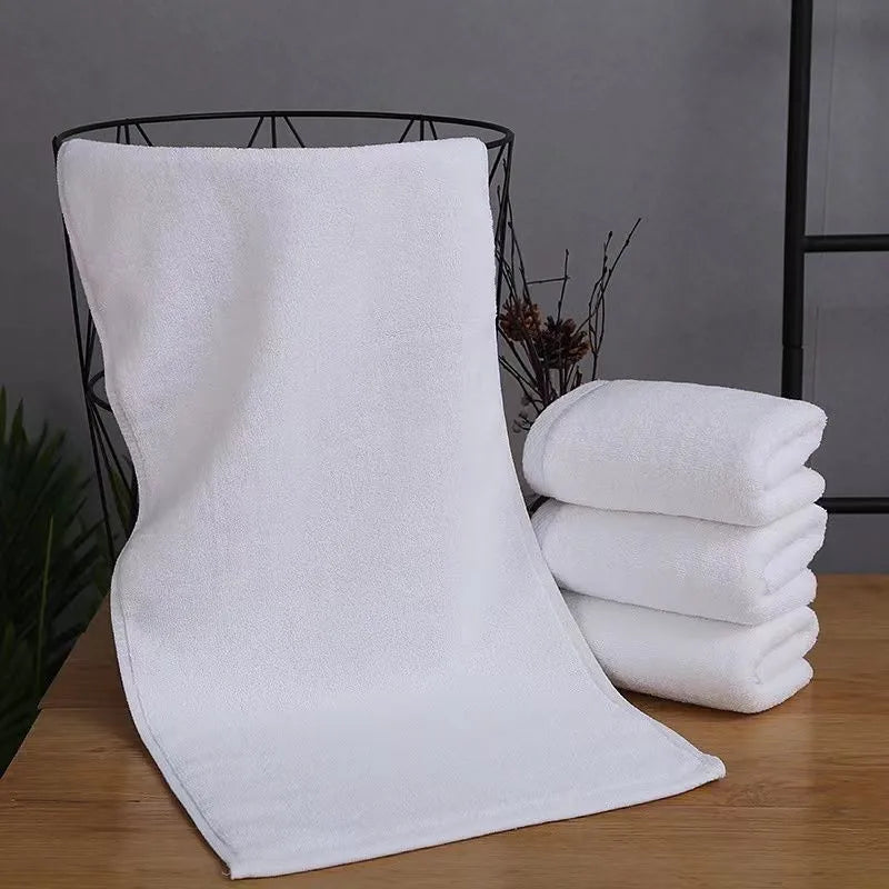 Cotton White Towel Super Absorbent Children Adult Towel Soft and Comfortable Hotel Beauty Salon Towel Multi-functional Towel