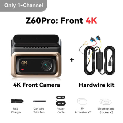 DDPAI Z60 Pro 4K Dashcam – Dubbla Sony STARVIS-sensorer, 5GHz WiFi, GPS, ADAS 2.0 och 4G LTE
