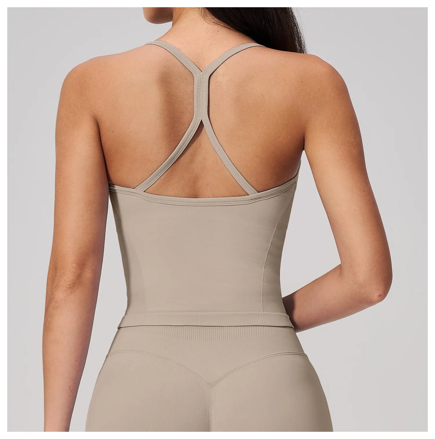 Summer New Yoga Vest Women Workout Crop Tops Cross Back Strap Fitness Bra Shockproof Sports Halter Workout Bra Push Up Yoga Vest