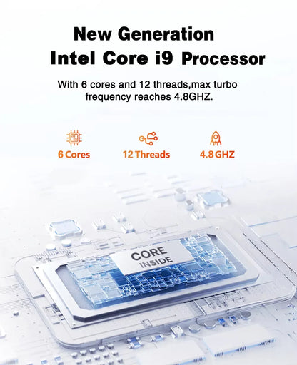 2026 Intel I9 10980HK N150 Mini PC Portable Gaming 16/32GB RAM WIFI6 BT5.2 4K 1/2TB SSD 1000Mbps Mini Gamer Computer PC