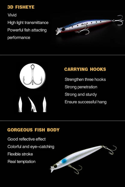 1pcs 17g 11cm Minnow Fishing Lures Long Cast Sunken Fish Bait Swinger Floating Bass Artificial Bait Crank Bait Carp Pesca Tackle