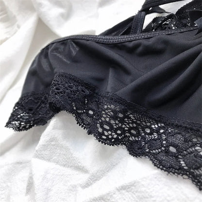 Sexy Hollow Cross Panties Women Underwear Lace Embroidery Low-Rise Temptation G-String Summer Breathable Thong Ladies Intimates