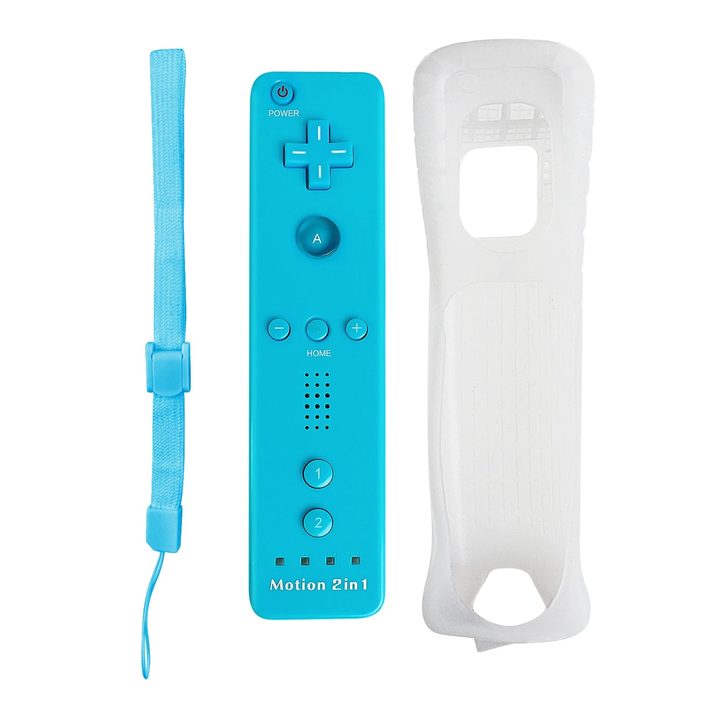 Nintendo Wii Trådlös Handkontroll 2-i-1 – Med/Utan MotionPlus, Silikonskål, Bluetooth, Wii/Wii U/Wii Mini