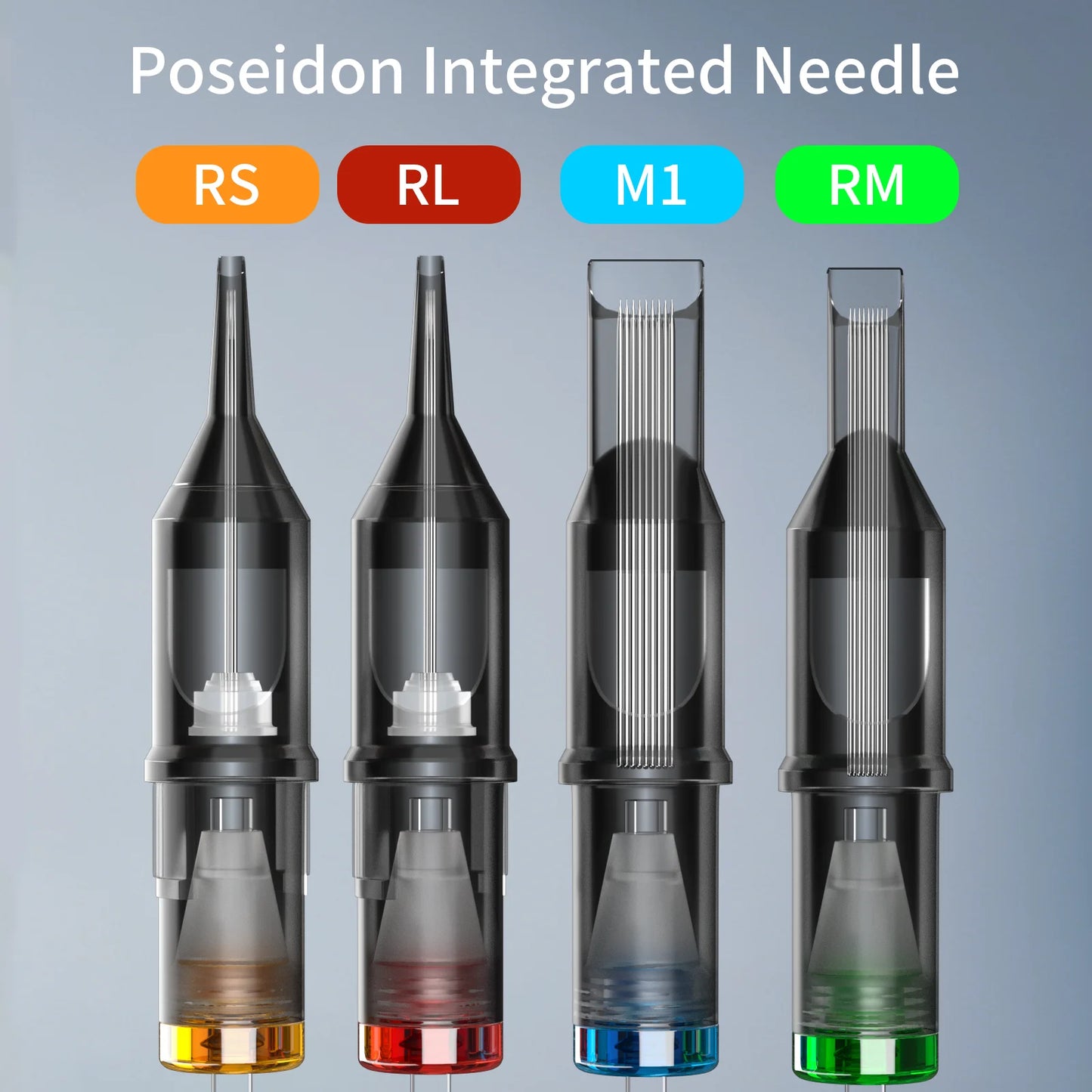 POSEIDON V2 PRO MAX 50PCS Mixed Professional  Tattoo Cartridge Needles Membrane Safety Cartridges Disposable Tattoo Needle