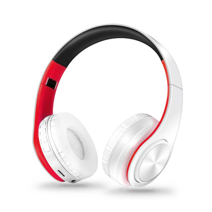 Wireless Bluetooth Headphone HI-FI Stereo Over-ear Earphone Foldable Gaming Music Headset TF Card with Mic Noise Cancelling