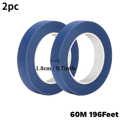 Blå maskeringstejp 60 meter – 12–48 mm, 1- eller 2-pack