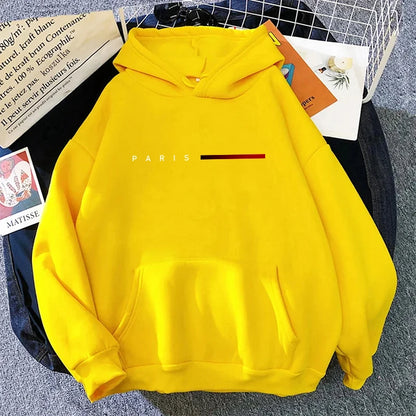 Paris Letter Womens Sweatshirts Printed Home Casual Hoodies Sports Pullover Tops Daily High Quality Woman Clothing Autumn Winter