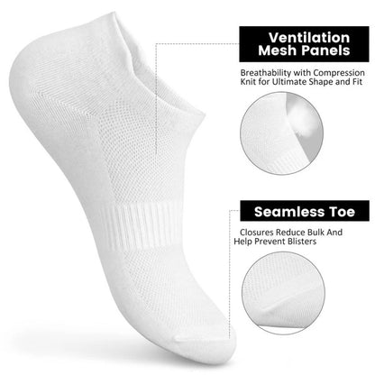 10 Pairs 100% Cotton Men Socks Summer Thin Breathable Socks High Quality No Show Boat Socks Black White Gray Short For Students