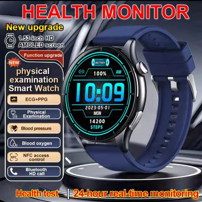 Sapphire Smartklocka 2026 – NFC, ECG+PPG, Blodsyre, Urinsyra, Blodtryck, 1,56" AMOLED, iPhone & Android