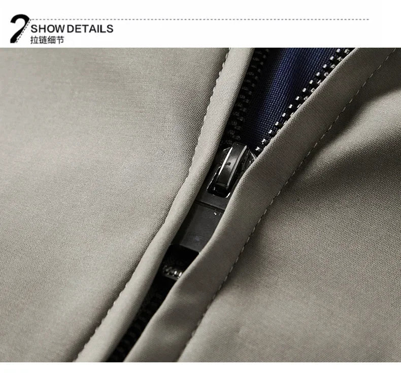 Herr Businessjacka – Smart Casual Kavajtröja med Nedfälld Krage, Vår & Höst, 4 Färger