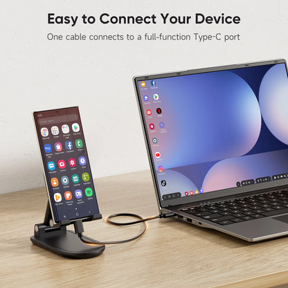 Dopesplay 14.1inch Lapdock Monitor with Keyboard & Battery for Samsung DeX S24 Z Fold 6 Note20 1200P Screen Extender For Mini PC