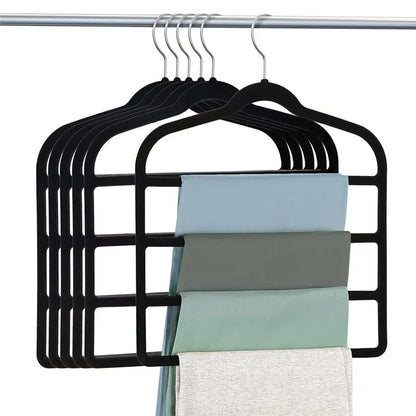 L60A Hangers, Space-Saving Multi-Tier Closet Organizers For,Trousers, Skirts, Scarves,Non-Slip Vertical Storage