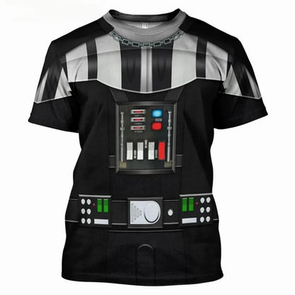 Fashion Men's T-Shirts Darth Vader Cosplay Summer 3D Printed Short Sleeve Street Casual Comfortable Quick-Drying Men's Clothing