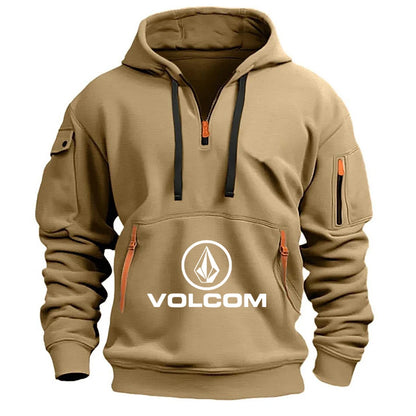 Half Zip Hoodie Herr – Streetwear Sweatshirt Vår/Höst, Lös Passform, M–5XL