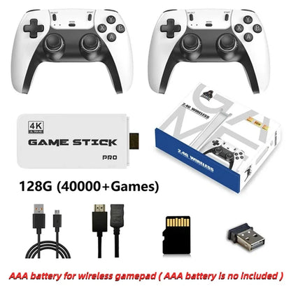 M15 4K TV Game Stick Retro Spelkonsol – 64GB/128GB 20 000–40 000 Spel 23 Emulatorer Trådlösa Handkontroller HDMI