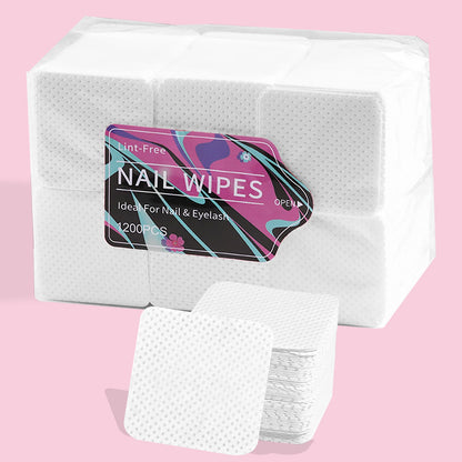 1200pcs Nail Polish Remover Wipes Nail Cleaning Pads Non Woven Nail Pads for Women Girl Beauty Salon Nail Art Tool