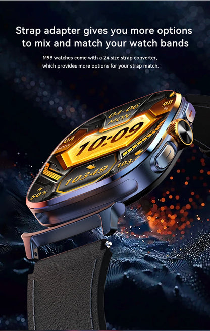 2026New 5G SIM Smart Watch 2.4" AMOLED 8+128GB GPS+NFC WIFI 1000W HD Camera IP68Waterproof Health Monitor Android Smartwatch Men