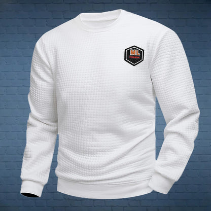 Men's Quarter Zip Sweatshirts Casual Fall Mock Neck White Loose Pullover Long Sleeve Solid Graphic Zip Up Sweatshirt