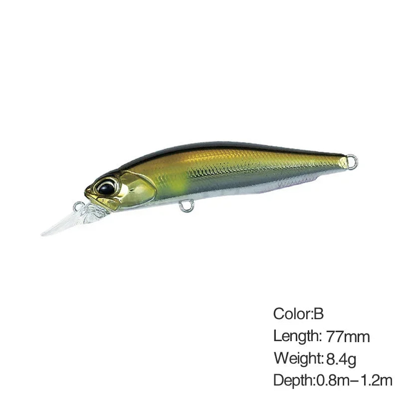 Minnow Fishing Lure Wobbler Rozante 77SP Long Cast Hover Swaying Lure Jerkbait Artificial Bait Culter 77mm/63mm Alburnus Bait