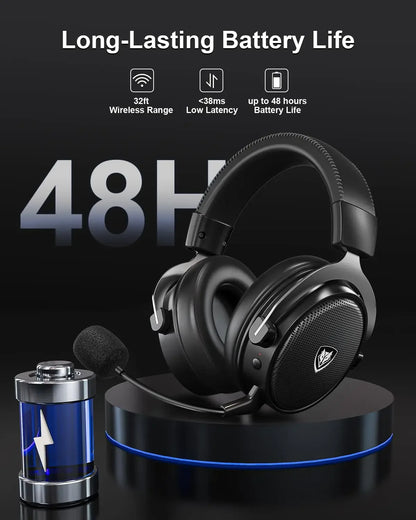 NUBWO G07 Wireless Gaming Headsets for PC, PS4, PS5 2.4GHz Ultra-Low Latency HIFI Stereo Noise Cancelling MIC Gaming Headphones
