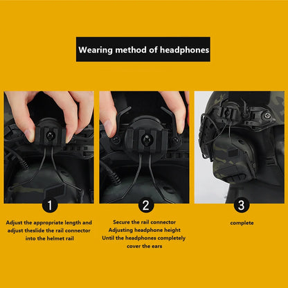 Tactical Helmet Headset Non-picking Noise-Cancelling Headset For Gen5 Helmet Headset Baofeng Radio PTT Adapter Mobile Earphone