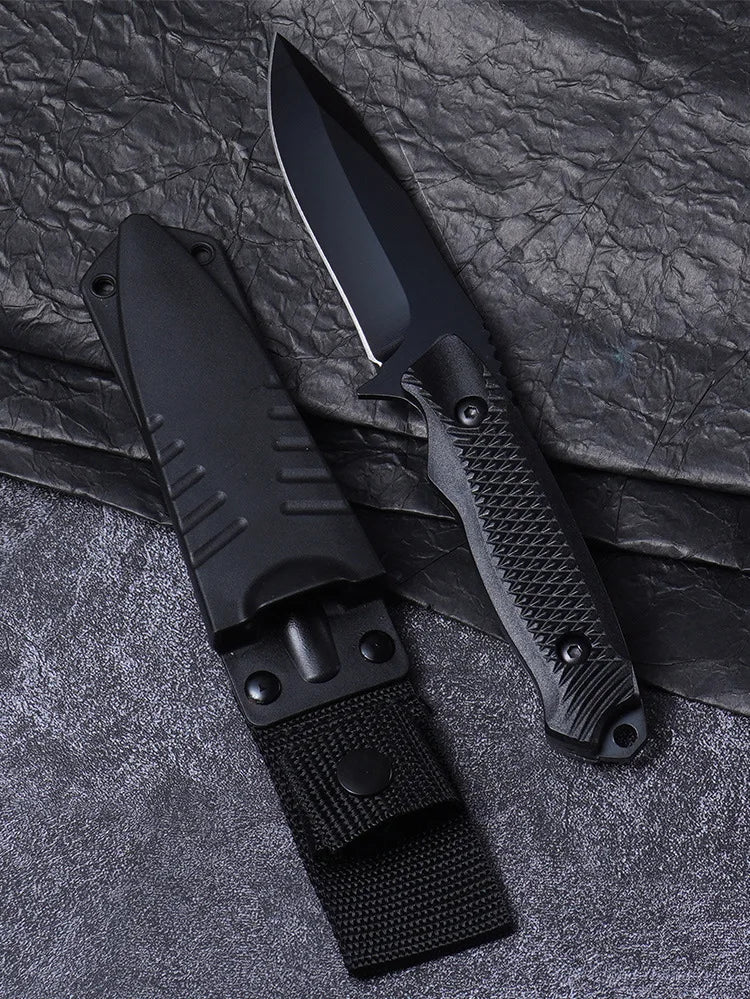 Durable High Hardness Fixed Blade Knife with Protective Sheath Outdoor Camping Fishing Cutting Utility Tool