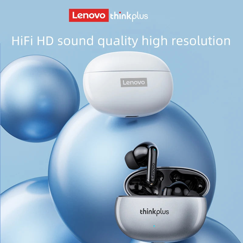 Lenovo GM2 PRO XT88 True Wireless Earbuds – Bluetooth 5.3 Dubbel Mikrofon Touch 4h Speltid Svettskyddad HiFi Bass CE/FCC Vit Svart