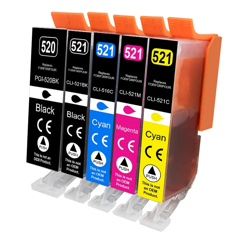 PGI 520XL 521XL Bläckpatroner för Canon PGI 520 CLI 521 Kompatibel PIXMA IP3600 IP4600 IP4700 MP540 MP550 MP560 MP620 Skrivare