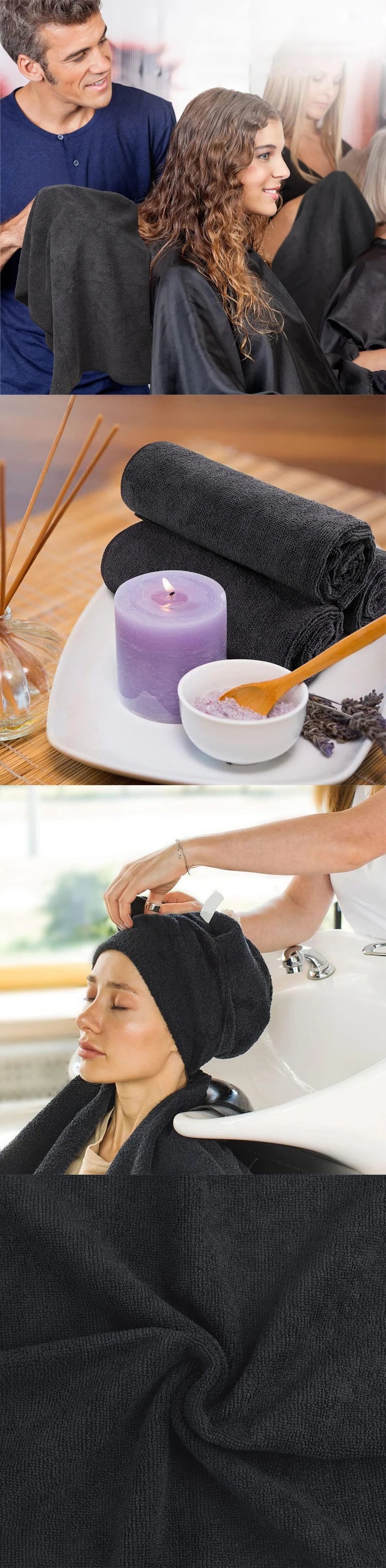 5/10Pcs Microfiber Salon Towels Bleach Proof Beauty Hair Salon Towels Hairdresser Spa Bath Kitchen Car Wash Towel