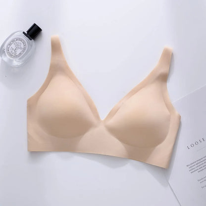 S-4XL Large Size Seamless High Quality Wireless Women's Underwear Small Breast Gathering Beautiful Back Sports Comfortable Bra