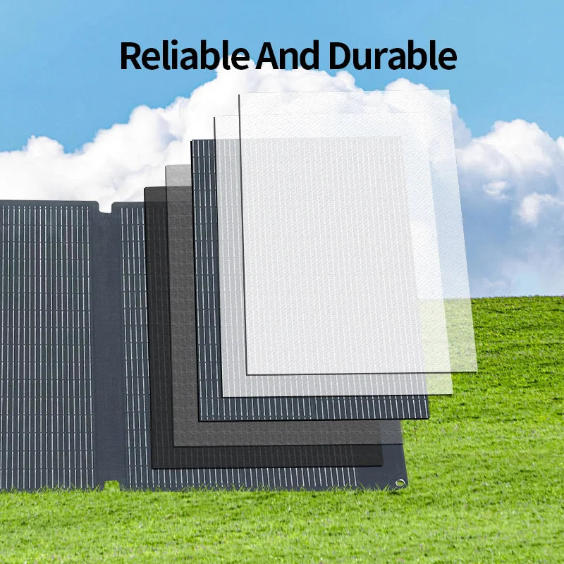 100W Portable Solar Panel Foldable Solar Panel Kit Waterproof Power Backup Solar Charger for Power Station Camping Solar