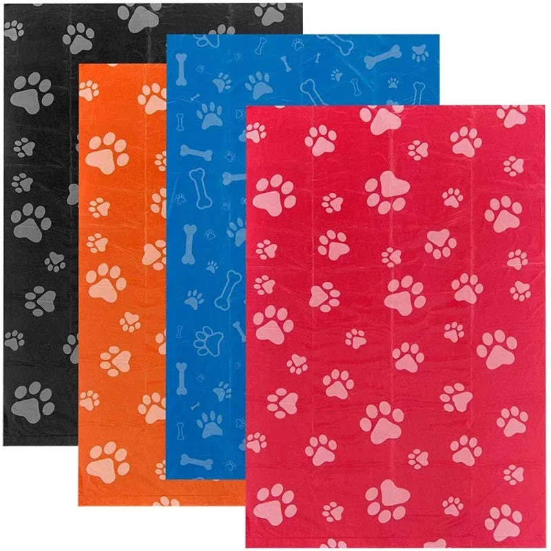 Bajspåsar för Hund – Tjocka Nedbrytbara Doftande 15påsar/Rulle 26x24cm Lila Röd Grön Svart Blå 5–100 Rullar