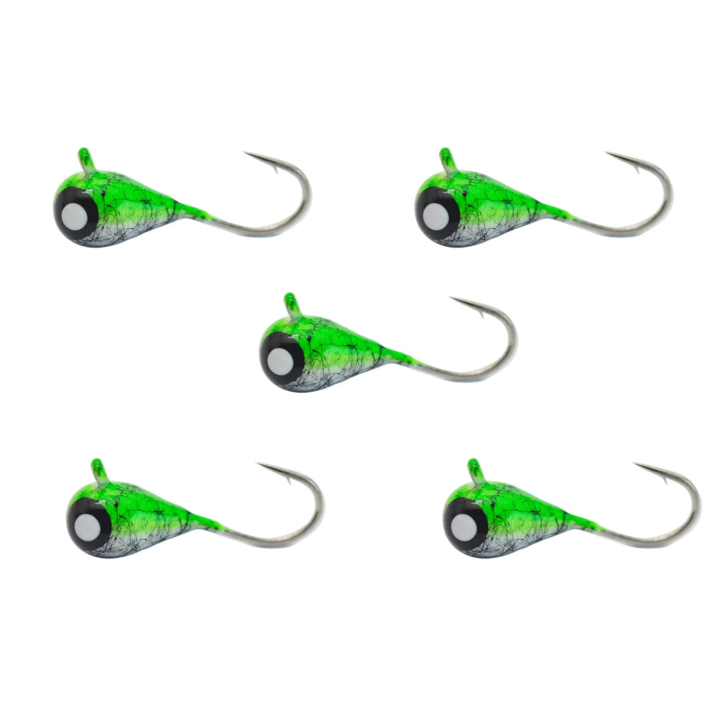 Tungsten Ice Jigs Glow Tungsten Ice Fishing Lure Jigs for Crappie Panfish Walleye
