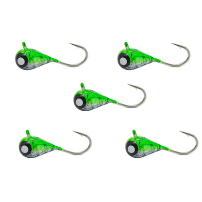 Tungsten Ice Jigs Glow Tungsten Ice Fishing Lure Jigs for Crappie Panfish Walleye