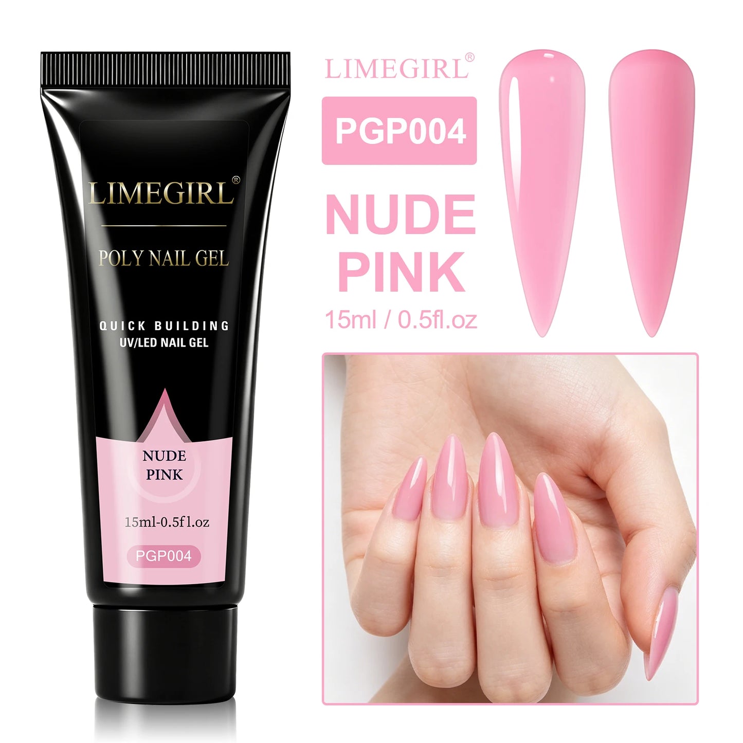 LIMEGIRL 25Colors Poly Extension Nail Gel For Nails Art Acrylic Manicure Design UV Varnishes Semi Permanent Quick Extension Gel