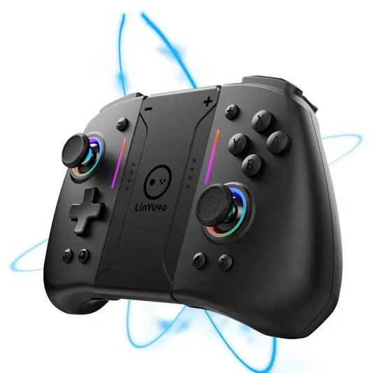 LinYuvo KS42 Meteor Light Trådlös Handkontroll för Nintendo Switch/OLED/Lite – Hall Effect 8-färgs RGB TURBO Vibration CE FCC