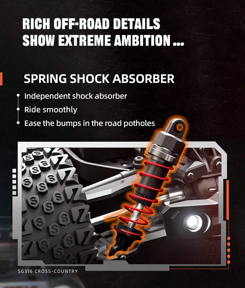 ZLL SG316 MAX 1:16 High Speed Drift Racing Car 80KM/H Brushless Motor 4WD RC Off Road Car Monster Trucks Toys for For Kids Gifts