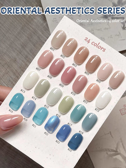 1-30pcs PSK Nude Pink Color Nail Art Ice Transparent Bare Color Nail Enamel 2026 New Net Red Popular White Gel Nail Polish
