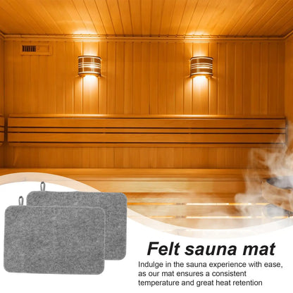 50x33cm Sauna Mat 2pcs Sauna Seat Cover Felt Cushion Steam Room Accessories Water Absorbent Heat Insulation Mat Bench Protector