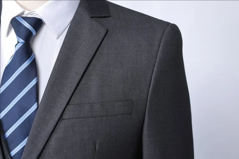 ZHUOLIN Herrkavaj Slim Fit – Sträcktyg Formell Bröllop Kontor Sport Marinblå Grå Svart Vinröd EU S–3XL