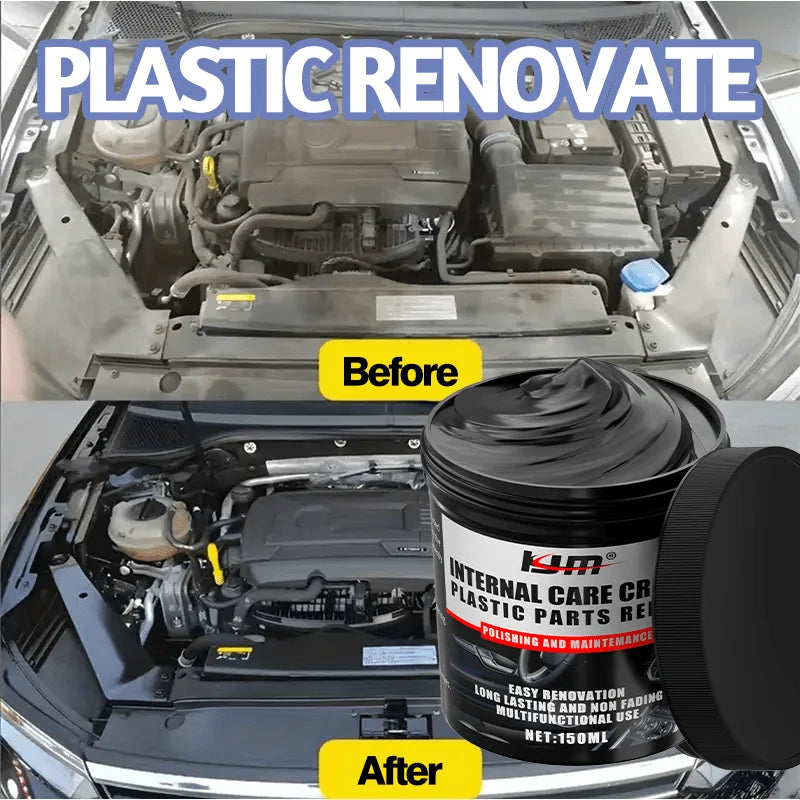 NEW Car Bumper Repair Paste - Restores Artificial Leather with Plastic, Enhances Black Effect, Car Polishing with Refurb Coating