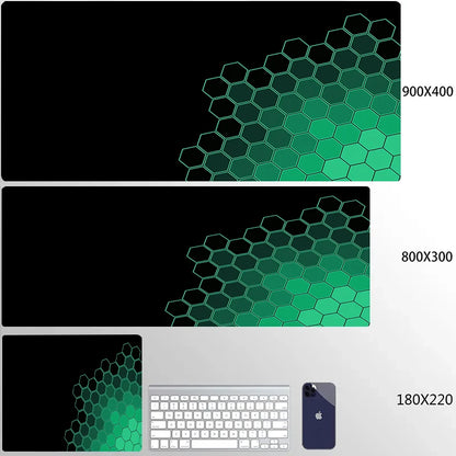 900x400 Geometric Art Large Gaming Mouse Pad Gamer Big Mouse Mat Computer Gaming Locking Edge MousePad Keyboard Desk Mice Pads