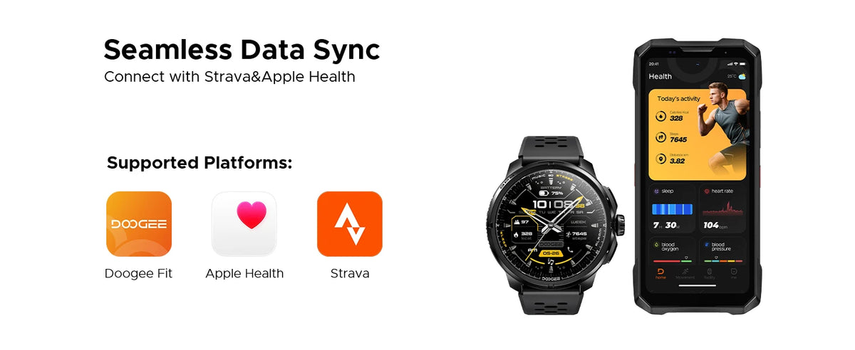 DOOGEE ANYMOVING M1 PRO Smart Watch 1.5" AMOLED Dual Band GPS Smart Watch with Offline Maps 170+ Sports Modes Fitness Watch 15-Day Battery AI Voice Assistant 5ATM Waterproof Outdoor GPS Watch