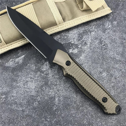 140BK EDC Fixed Blade Knife with Sheath Outdoor Adventure Gear High Hardness Daily Carry Knives Fishing Hiking Tool