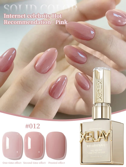 XEIJAYI 1Pc 15ML 13Colors to Choose From Pure Nail Polish Gel Nail Add Semi-Permanent Soak Off UV LED Construction Gel Varnish