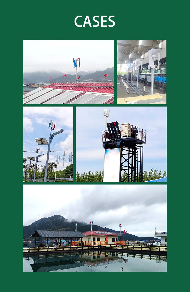 5000W Wind Turbine 12V 24V 48V Free Energy Wind Turbine Generator 10KW With Free MPPT Controller Battery 220V For Household Use