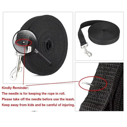 Universal Long Distance Dog Training Leash Firm Nylon Traction Lanyard Anti Bite Comfort Grip Walking Rope Pet Outdoor Accessory