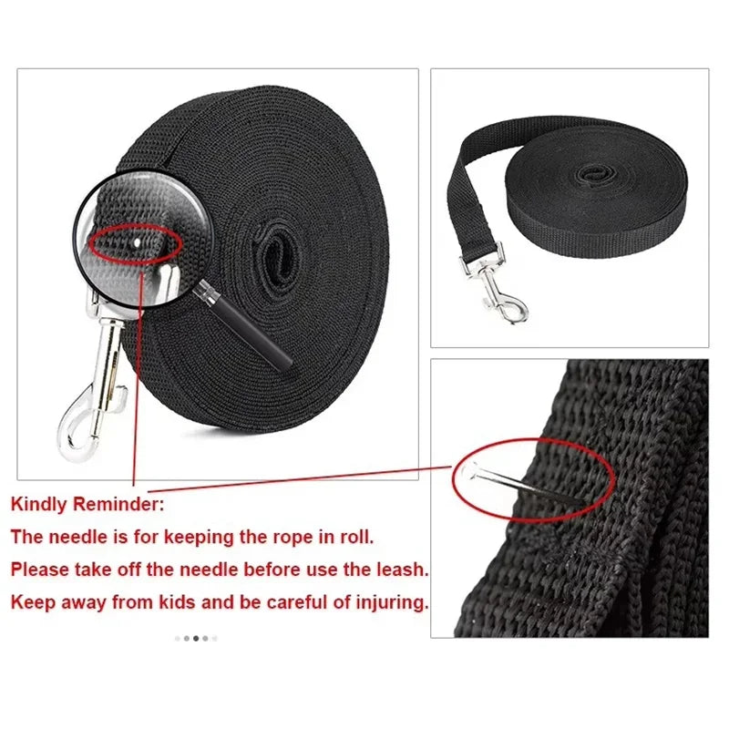 Universal Long Distance Dog Training Leash Firm Nylon Traction Lanyard Anti Bite Comfort Grip Walking Rope Pet Outdoor Accessory